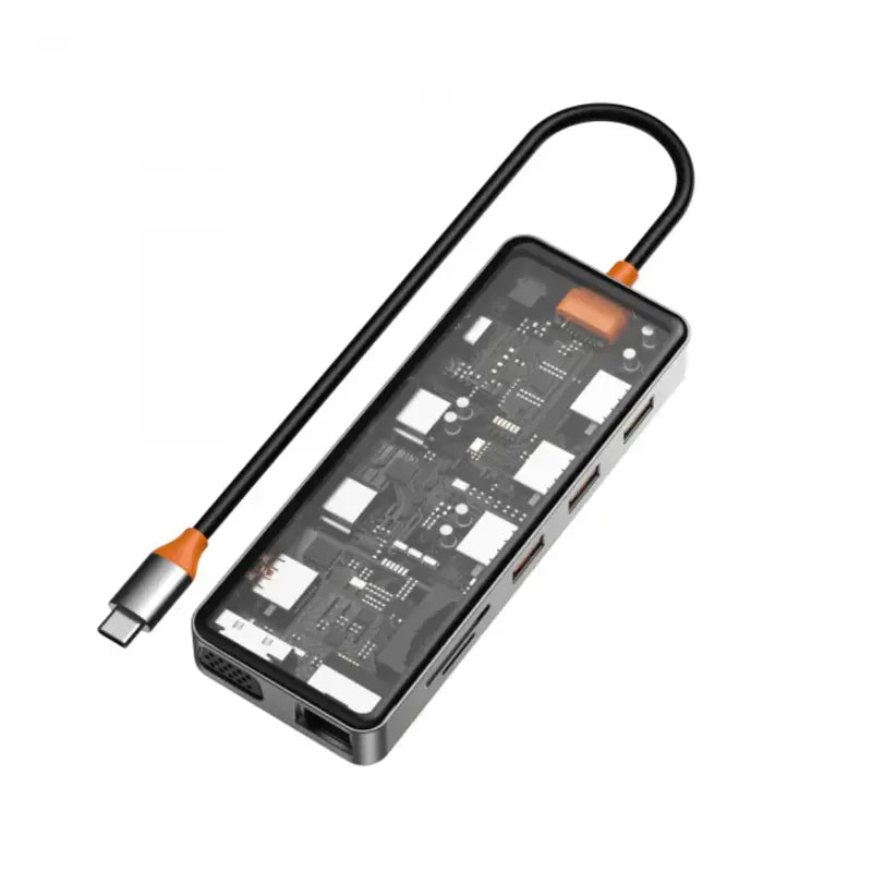 WiWU CB012 – Hub USB-C 12-en-1 Transparent & Puissant