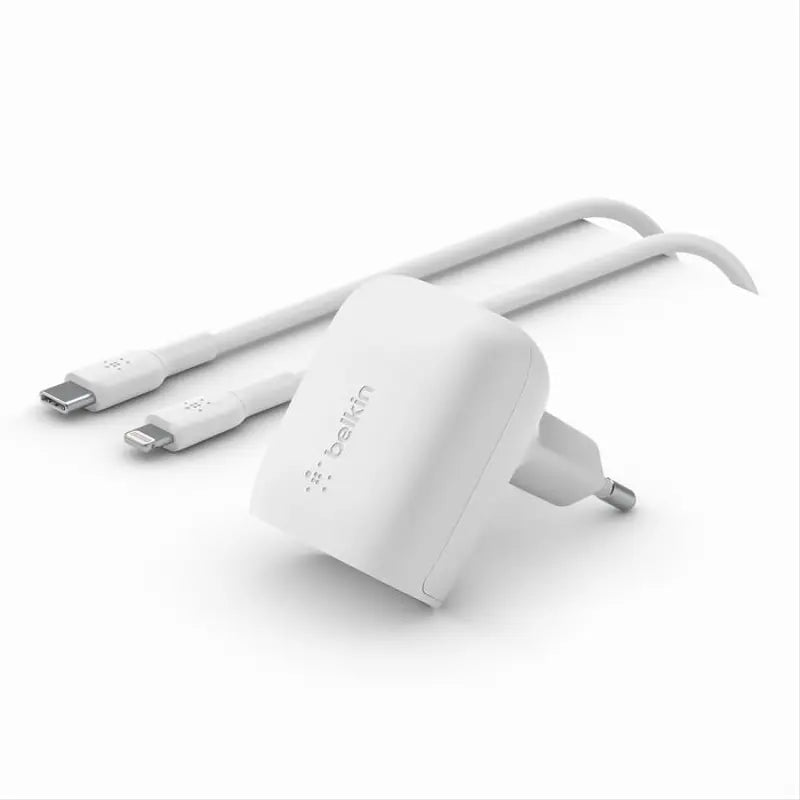 Belkin USB-C Wall Charger 20W +USB-C Cable with Lightning Connector